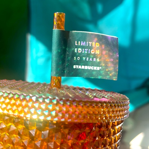 Starbucks Gold 50 Year Anniversary Limited Edition Cold Cup - Picture 2 of 6